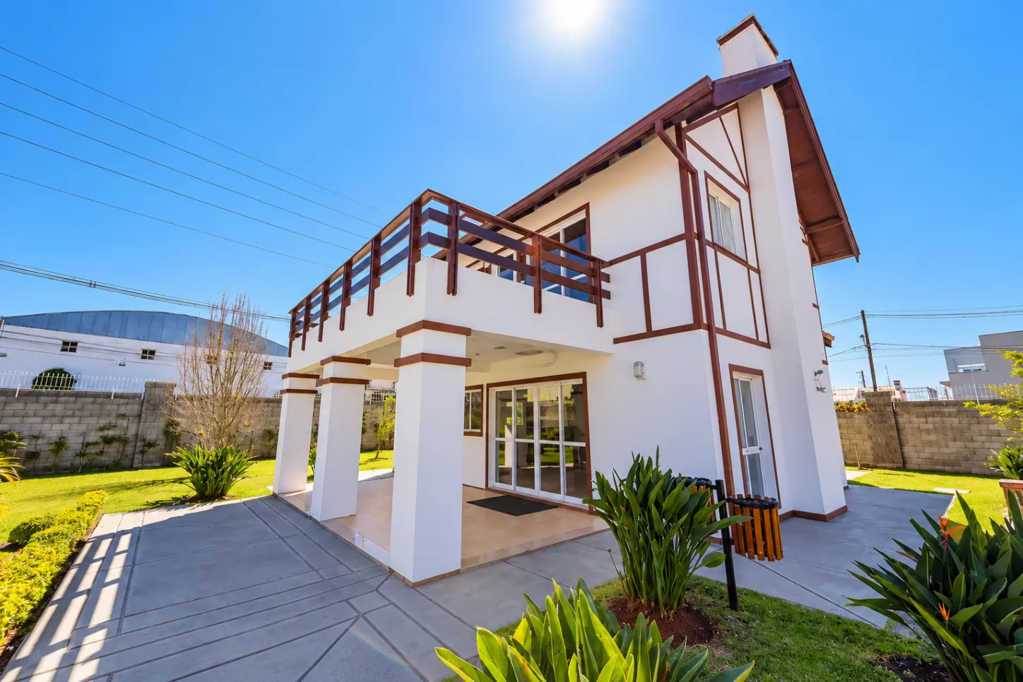 Espaço gourmet do Rosengarten, casa em estilo enxaimel com varanda e jardim